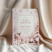 Woodland Animals Baby Shower Invitation 招待状