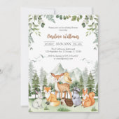 Woodland Animals Baby Shower Invitation 招待状 (正面)