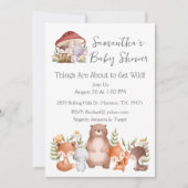 Woodland Animals Baby Shower Invitation 招待状 (正面)