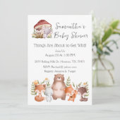 Woodland Animals Baby Shower Invitation 招待状 (スタンド正面)