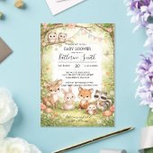 Woodland Animals Baby Shower Invitation Background アクリル招待状