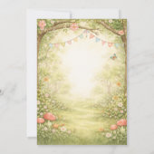 Woodland Animals Baby Shower Invitation Background 招待状 (裏面)