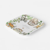 Woodland Animals Baby Shower Paper Plates ペーパープレート (傾斜あり)