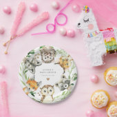 Woodland Animals Baby Shower Paper Plates ペーパープレート (パーティー)