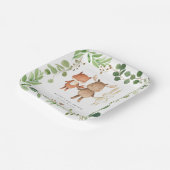 Woodland Animals Baby Shower Paper Plates ペーパープレート (傾斜あり)