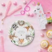 Woodland Animals Baby Shower Paper Plates ペーパープレート (パーティー)