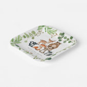 Woodland Animals Baby Shower Paper Plates ペーパープレート (傾斜あり)