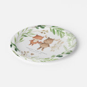 Woodland Animals Baby Shower Paper Plates ペーパープレート (アングル)