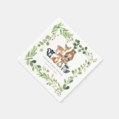 Woodland Animals Baby Shower Party Paper Napkins スタンダードカクテルナプキン (角)