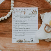 Woodland Animals Baby Shower Surveyがカードを発表 招待状