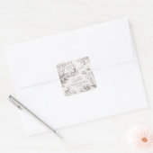 Woodland Animals Baby Shower Thank You スクエアシール (封筒)