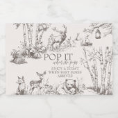 Woodland Animals Baby Shower Thank You リキュールボトルラベル (シングルラベル)