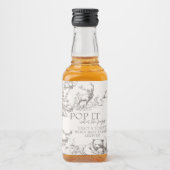 Woodland Animals Baby Shower Thank You リキュールボトルラベル (正面)