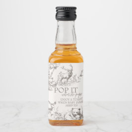 Woodland Animals Baby Shower Thank You リキュールボトルラベル