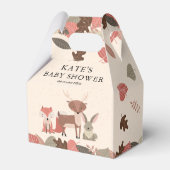 Woodland Animals Baby Shower Welcome フェイバーボックス (正面サイド)