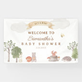Woodland Animals Baby Shower Welcome Banner 横断幕 (横)