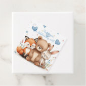 Woodland Animals Birthday Boy Blue Hearts Party フェイバータグ (インサイチュ)