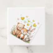 Woodland Animals Birthday Boy Yellow Hearts Party フェイバータグ (インサイチュ)