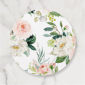 Woodland Animals & Blush Pink Flowers Baby Shower フェイバータグ (裏面)