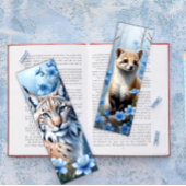 Woodland Animals Bookmarks, Set of 4, Bunny, Lynx