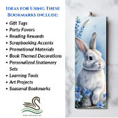 Woodland Animals Bookmarks, Set of 4, Bunny, Lynx