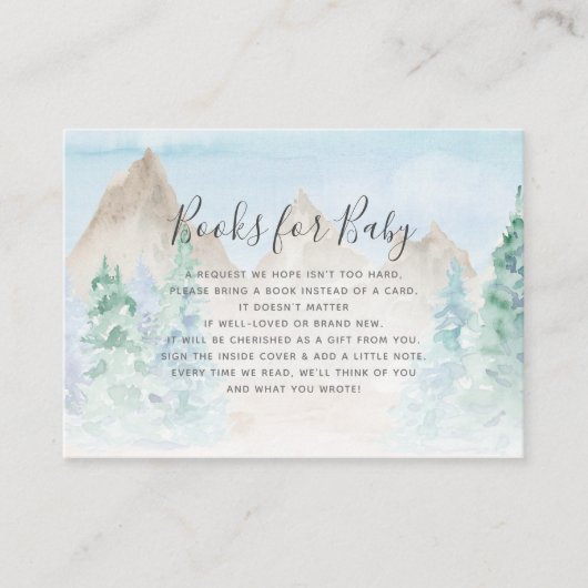 Woodland Animals Camping Books Boy Baby Enclosure 名刺 (正面)