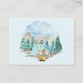 Woodland Animals Camping Books Boy Baby Enclosure 名刺 (裏面)