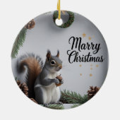 Woodland Animals Christmas Ceramic Circle Ornament セラミックオーナメント (裏面)