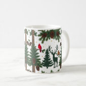 Woodland Animals Christmas Classic Mug – Rustic  コーヒーマグカップ (正面右)