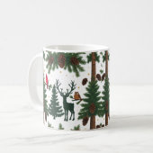 Woodland Animals Christmas Classic Mug – Rustic  コーヒーマグカップ (正面左)