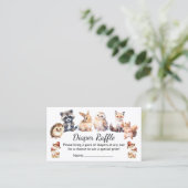 woodland animals diaper raffle baby shower  エンクロージャーカード (スタンド正面)