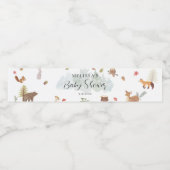 Woodland Animals Fall Baby Shower ペットボトルラベル (シングルラベル)