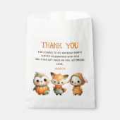 Woodland Animals Fall Kids' Birthday Thank You フェイバーバッグ (正面)