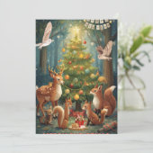 Woodland Animals Flat Holiday Card シーズンカード (スタンド正面)