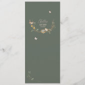 Woodland Animals Forest Friends赤ちゃんシャワーメニュー メニュー (裏面)