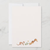 Woodland Animals Forest Friends Baby Shower 招待状 (裏面)