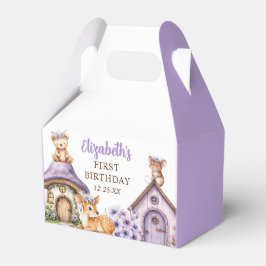 Woodland Animals Girl 1st Birthday Party フェイバーボックス