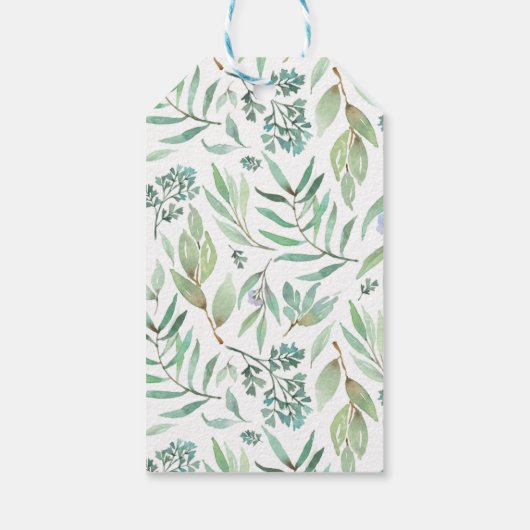 Woodland Animals Greenery赤ちゃんシャワーありがとう ギフトタグ (裏面)