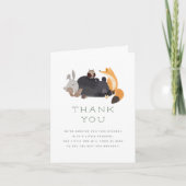 Woodland Animals Greenery赤ちゃんシャワーありがとう サンキューカード (正面)