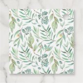 Woodland Animals Greenery赤ちゃんシャワーありがとう フェイバータグ (裏面)