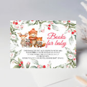 Woodland Animals Greenery Book for Baby Card エンクロージャーカード