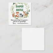 Woodland animals greenery diaper raffle エンクロージャーカード (正面/裏面)
