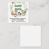 Woodland animals greenery diaper raffle エンクロージャーカード (正面/裏面)