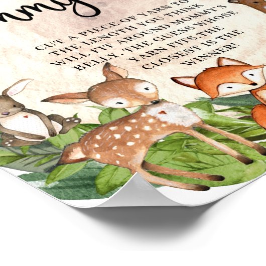 Woodland animals How big is Mommy's belly game ポスター (角)