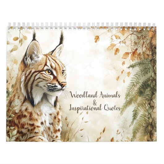 Woodland Animals & Inspirational Quotes 2026  カレンダー (カバー)