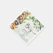 Woodland Animals It’s a Boy Baby Shower Napkins スタンダードカクテルナプキン (角)