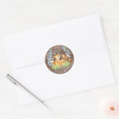 Woodland Animals It'a Boy Favy Sticker ラウンドシール (封筒)