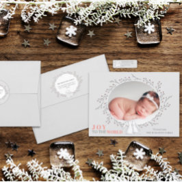 Woodland Animals Joy to the World写真 シーズンカード