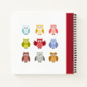 Woodland Animals Owls Your Name Spiral ノートブック (裏面)