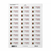 Woodland Animals Peace on Earthテーマ住所 ラベル (フルシート)